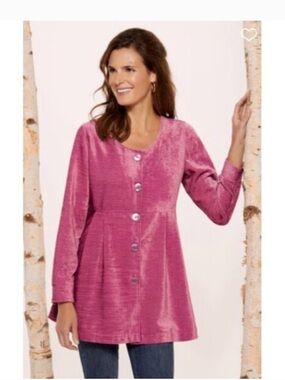 Soft Surroundings Fiona Fuschia Chenille shirt
